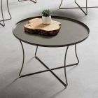 Metal sofabord med beholderbakke fremstillet i Italien - Numbo Viadurini