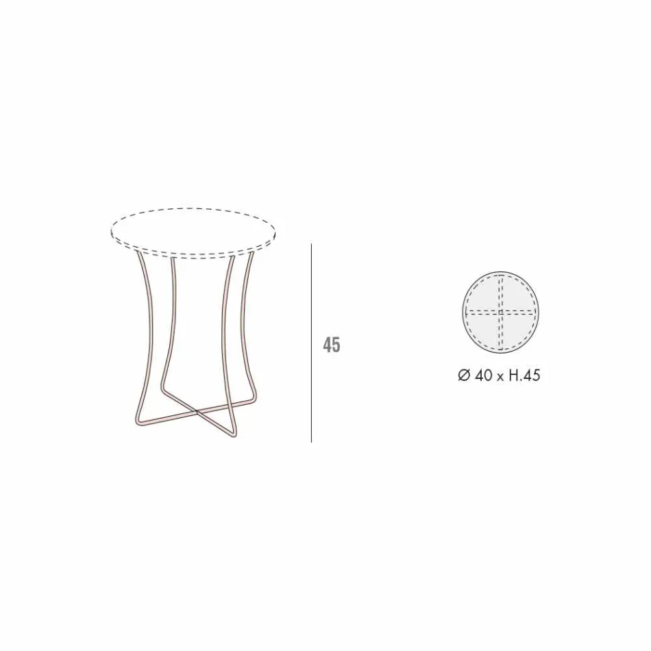 Metal sofabord med beholderbakke fremstillet i Italien - Numbo Viadurini