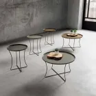 Metal sofabord med beholderbakke fremstillet i Italien - Numbo Viadurini