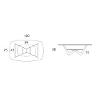 Metal sofabord keramisk plade med opbevaring - Emirate Viadurini