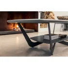 Metal sofabord keramisk plade med opbevaring - Emirate Viadurini