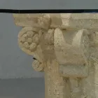 Sten og glas sofabord med et klassisk Balos design Viadurini