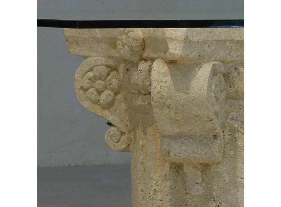 Sten og glas sofabord med et klassisk Balos design Viadurini
