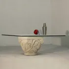 Sten og glas sofabord med et klassisk Mytros design Viadurini