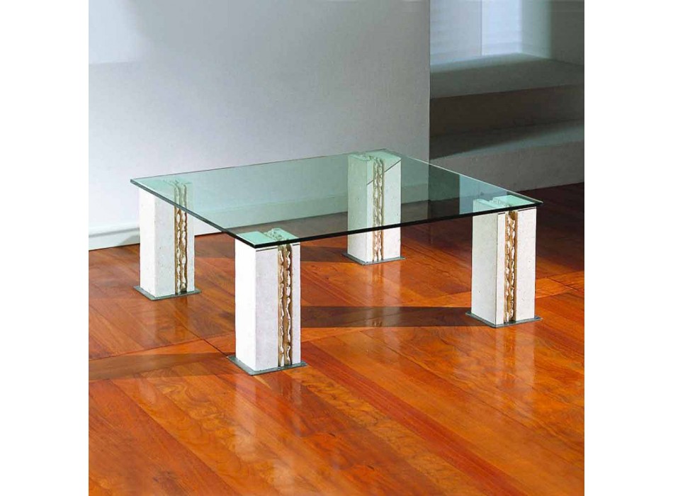 Sten og glas sofabord, Milos moderne design Viadurini