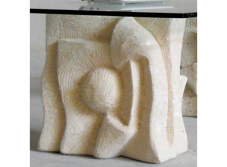 Moderne design sten og krystal sofabord Priamo-S Viadurini