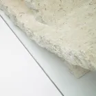 Fossil Stone sofabord med hærdet glasplade - Isabel Viadurini