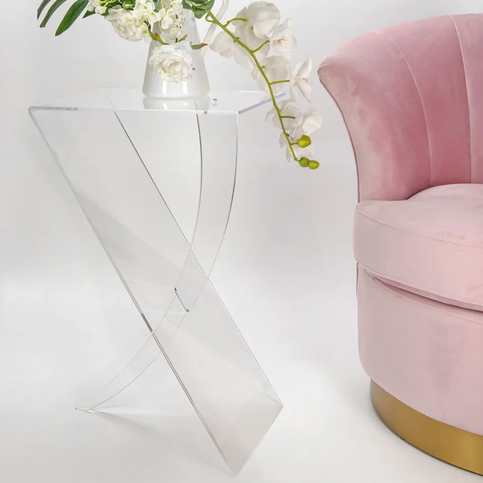 Sofabord i plexiglas fra Virgin Polymer Made in Italy - Elsa Viadurini