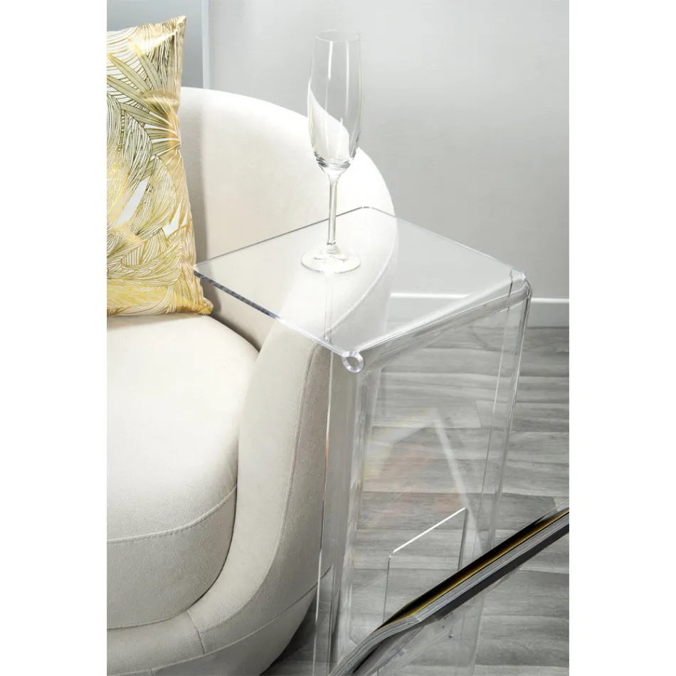 Sofabord i transparent PMMA designet af Quero Vas Viadurini