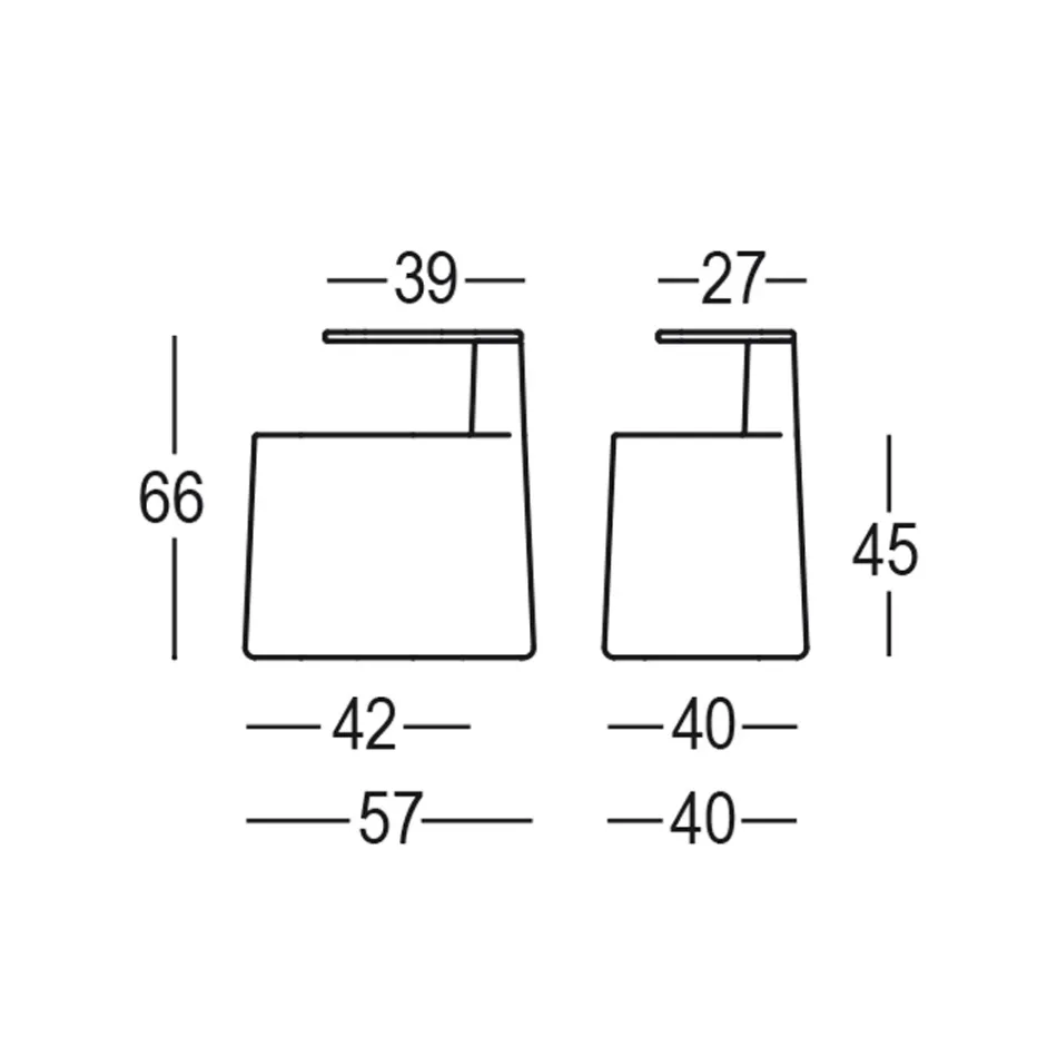 Sofabord i polyethylen og birketræ Fremstillet i Italien - Clio Viadurini