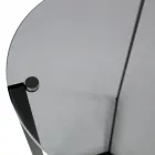 Sofabord af glas med stålbund lavet i Italien - Aspira Viadurini