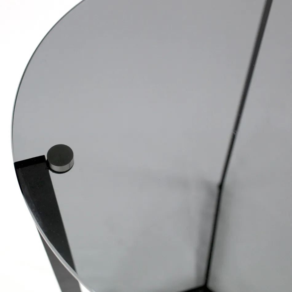 Sofabord af glas med stålbund lavet i Italien - Aspira Viadurini