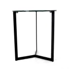 Sofabord af glas med stålbund lavet i Italien - Aspira Viadurini