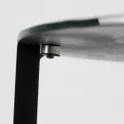 Sofabord af glas med stålbund lavet i Italien - Aspira Viadurini