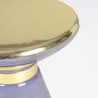 Sofabord i glas og elegant messingbelagt stål - Torige Viadurini