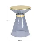 Sofabord i glas og elegant messingbelagt stål - Torige Viadurini