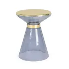 Sofabord i glas og elegant messingbelagt stål - Torige Viadurini