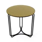 Glas sofabord og fod med 3 halvmåner lavet i Italien - Arepa Viadurini