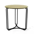 Glas sofabord og fod med 3 halvmåner lavet i Italien - Arepa Viadurini