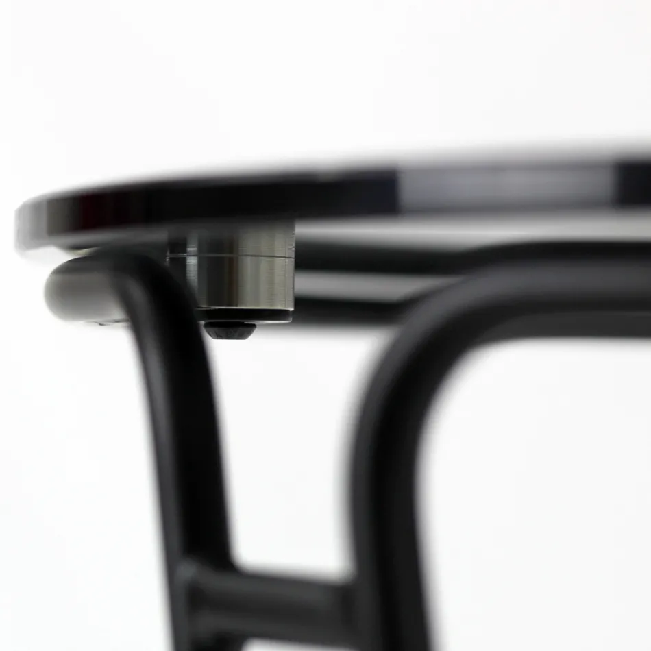 Glas sofabord og rund base lavet i Italien - Tullia Viadurini