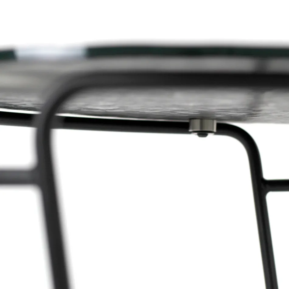 Glas sofabord og rund base lavet i Italien - Tullia Viadurini