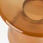 Sofabord i glas og dekoration i messingbelagt stål - Gabrio Viadurini