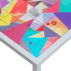 Moderne kaffe metal 50x50cm stue Nina, lavet i Italien Viadurini