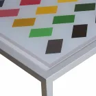 Moderne kaffe metal 50x50cm stue Nina, lavet i Italien Viadurini