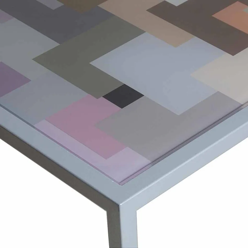 Moderne kaffe metal 50x50cm stue Nina, lavet i Italien Viadurini