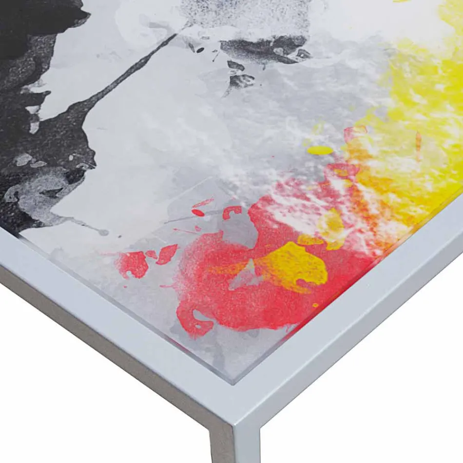 Moderne kaffe metal 50x50cm stue Nina, lavet i Italien Viadurini