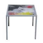 Moderne kaffe metal 50x50cm stue Nina, lavet i Italien Viadurini