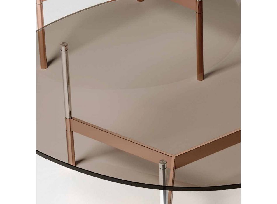 Moderne sofabord med glasplade Fremstillet i Italien - Cinci Viadurini