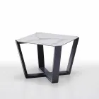 Moderne sofabord i Gres og bøg træ fremstillet i Italien - Titanic Viadurini