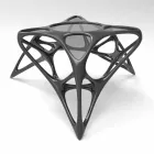 Moderne glas sofabord og Adamantx® Lunar Table # 2 Viadurini