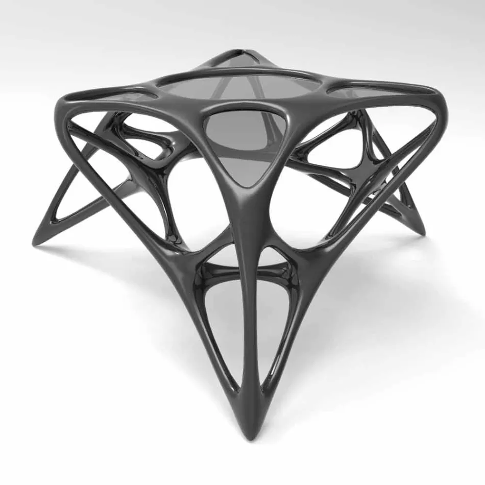 Moderne glas sofabord og Adamantx® Lunar Table # 2 Viadurini