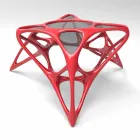 Moderne glas sofabord og Adamantx® Lunar Table # 2 Viadurini