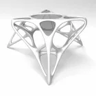 Moderne glas sofabord og Adamantx® Lunar Table # 2 Viadurini