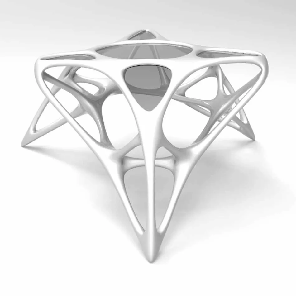 Moderne glas sofabord og Adamantx® Lunar Table # 2 Viadurini