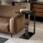 Moderne metal og røget eller klart glas sofabord fremstillet i Italien - Teilor Viadurini