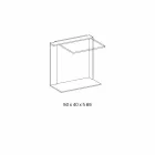 Moderne metal og røget eller klart glas sofabord fremstillet i Italien - Teilor Viadurini