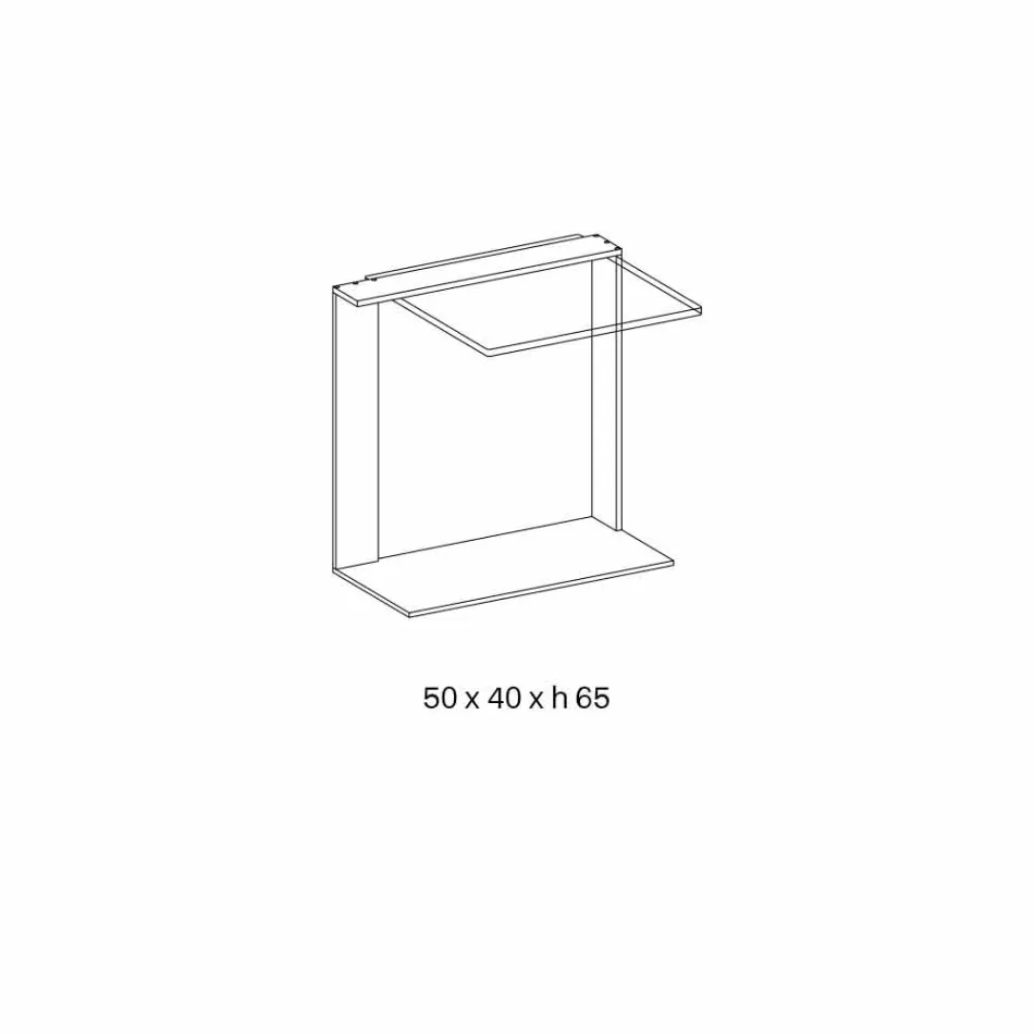 Moderne metal og røget eller klart glas sofabord fremstillet i Italien - Teilor Viadurini