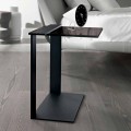 Moderne metal og røget eller klart glas sofabord fremstillet i Italien - Teilor