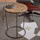 Moderne rundt sofabord i højkvalitets metal og marmor - Raphael Viadurini