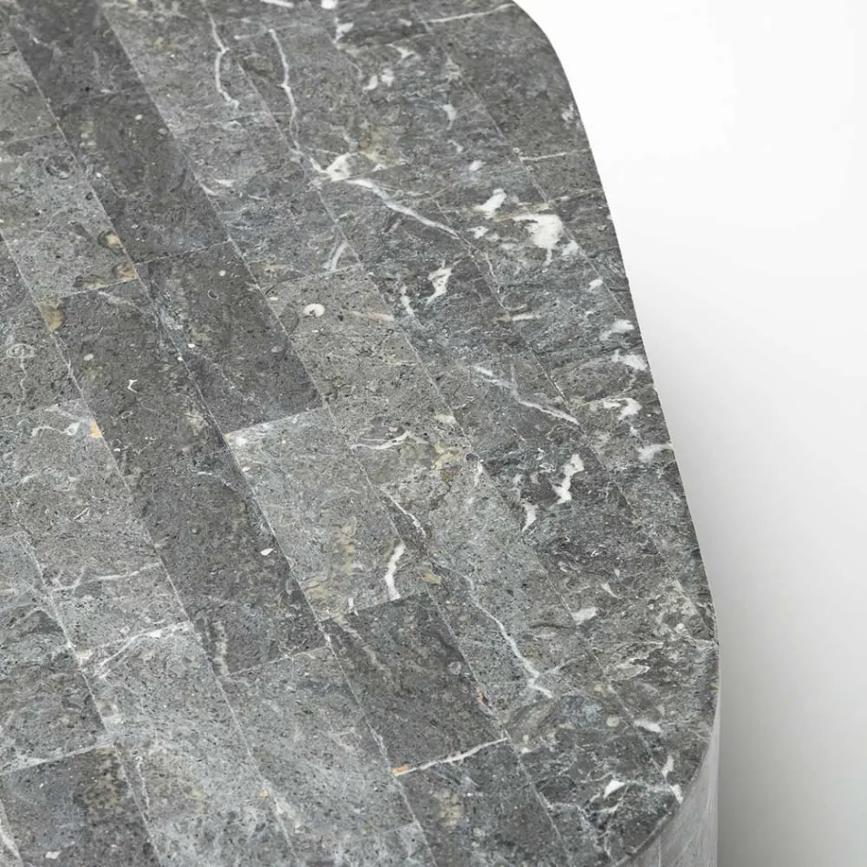 Moderne sofabord formet i fossil sten - Bowie Viadurini