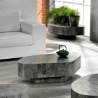 Moderne sofabord formet i fossil sten - Bowie Viadurini