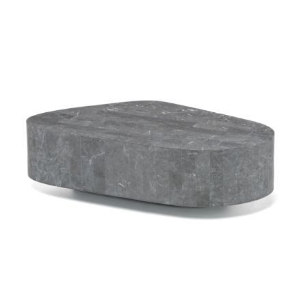 Moderne sofabord formet i fossil sten - Bowie Viadurini