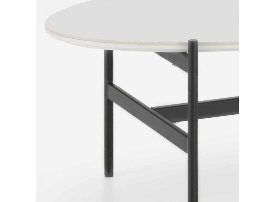 Ovalt stuebord med moderne design med keramisk top - Donatella Viadurini
