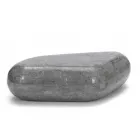 Ovalt sofabord i moderne fossilsten - Avenue Viadurini