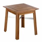 Udendørs sofabord i naturligt eller sort træ, 2 størrelser - Suzana Viadurini