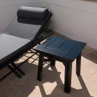 Udendørs sofabord i naturligt eller sort træ, 2 størrelser - Suzana Viadurini